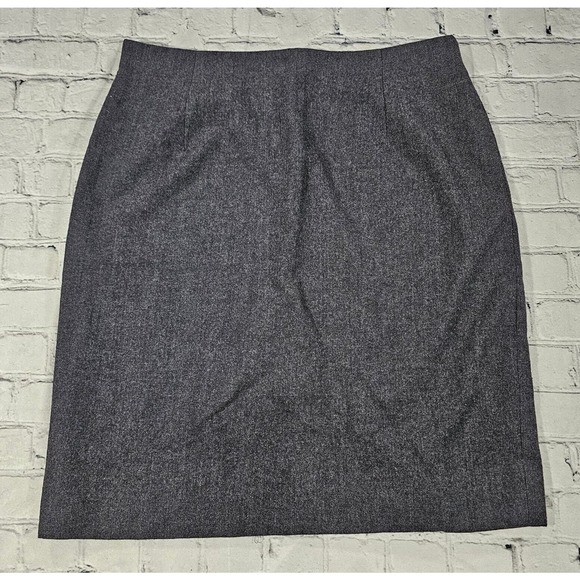 Vintage Burberrys Of London Skirt Gray Wool Pencil Career WOMENS SIZE 14P - Picture 1 of 10